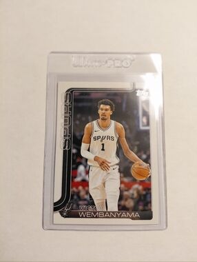 Topps Victor Wembanyama Basketball Card in White - Collector Sleeve